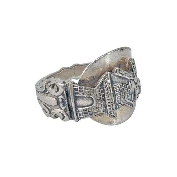 Vintage Denmark Windmill Spoon Ring | Sterling Silver 925 Denmark | Size 4.5 - Picture 3 of 9